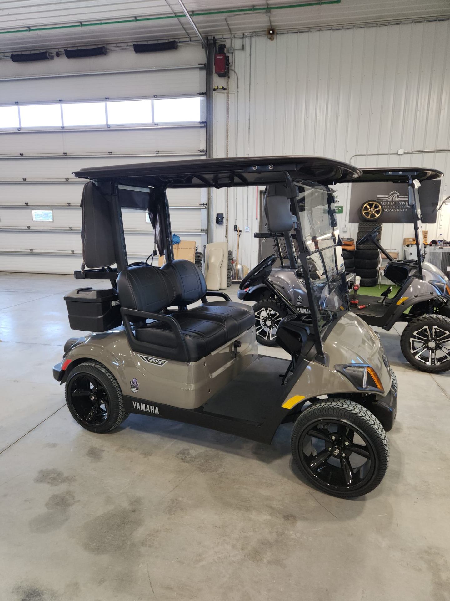 Tan Yamaha Drive2 in the shop