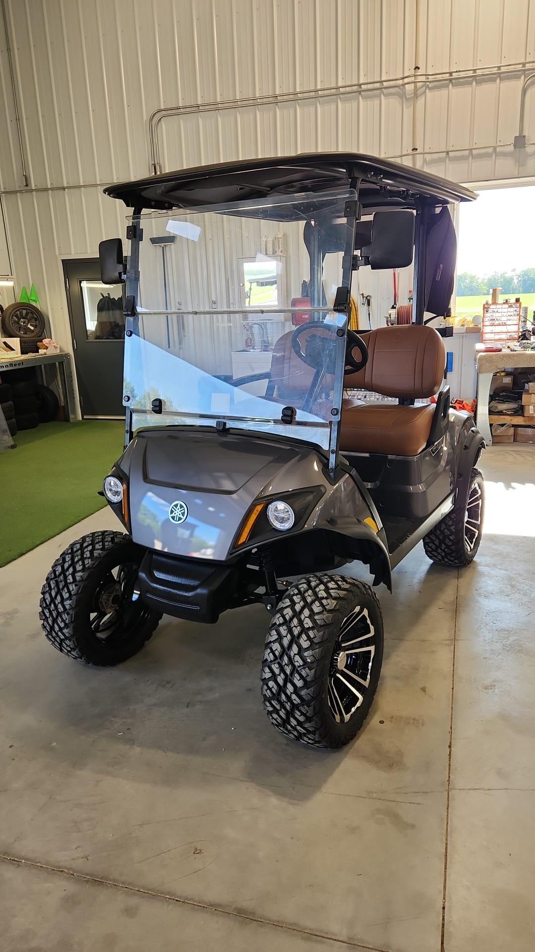 Grey lifted Yamaha with off-road tires